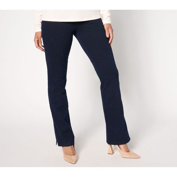 Women with Control Women's Petite Pants PS Prime Stretch Denim Boot Blue A663677 - Picture 1 of 4
